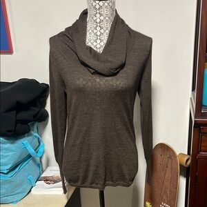 Ann Taylor Women's Brown Cowl Neck Sweater